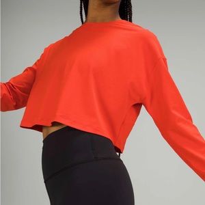 EUC 🧡 Lululemon Muscle Love Long Sleeve Autumn Red